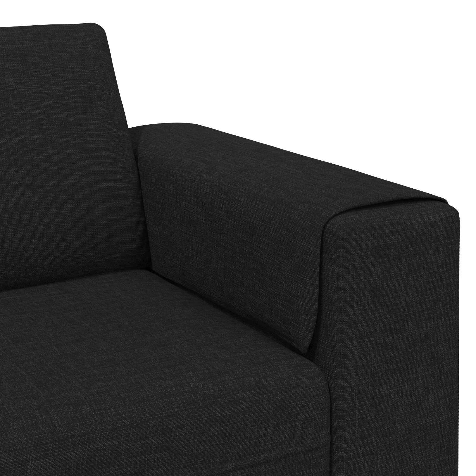 Canapé de salon 3 pcs Noir Polyester - XIOS