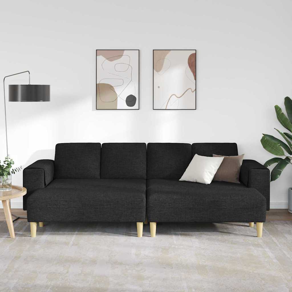 Ensemble de Canapés 3 pcs Noir tissu - XIOS