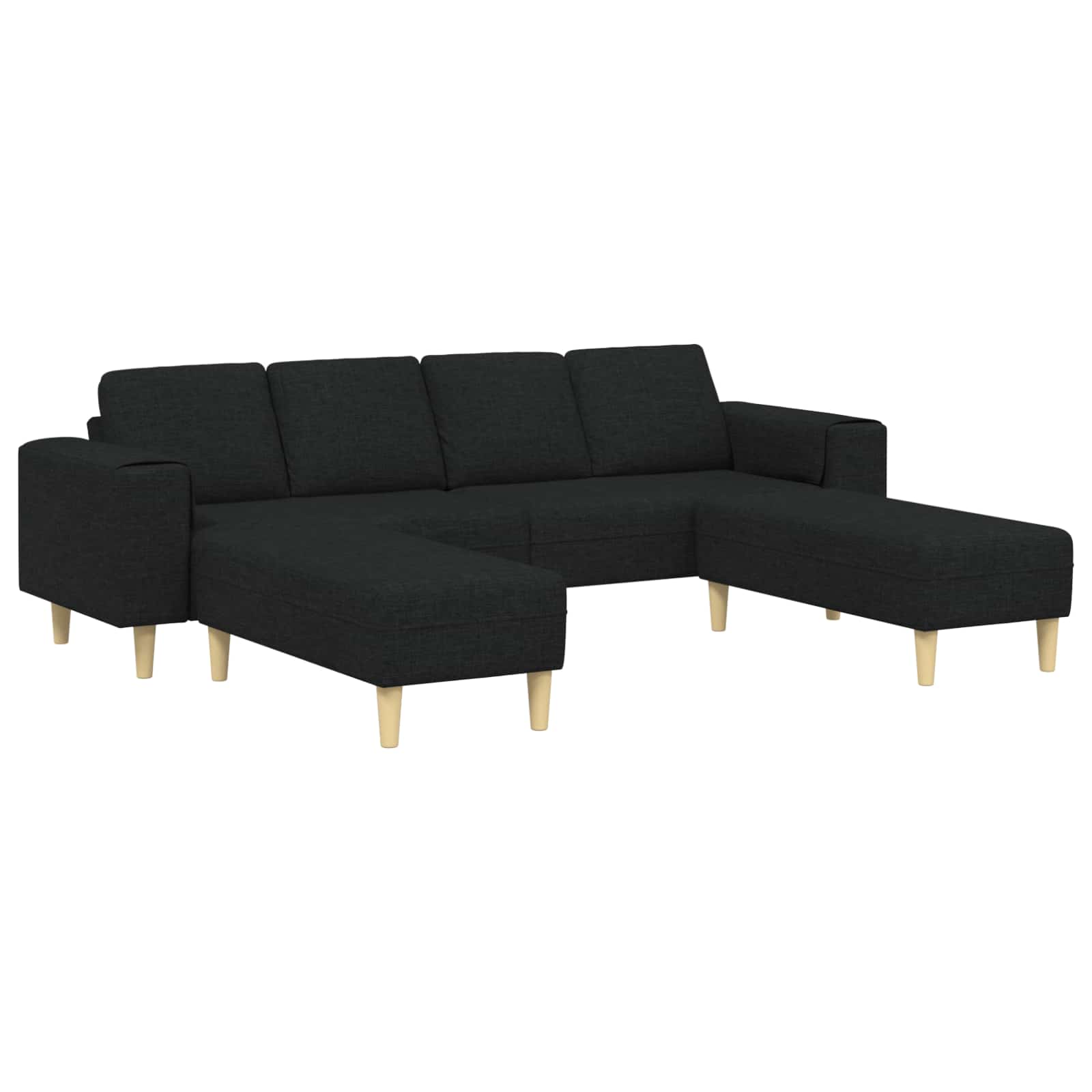 Canapé de salon 3 pcs Noir Polyester - XIOS