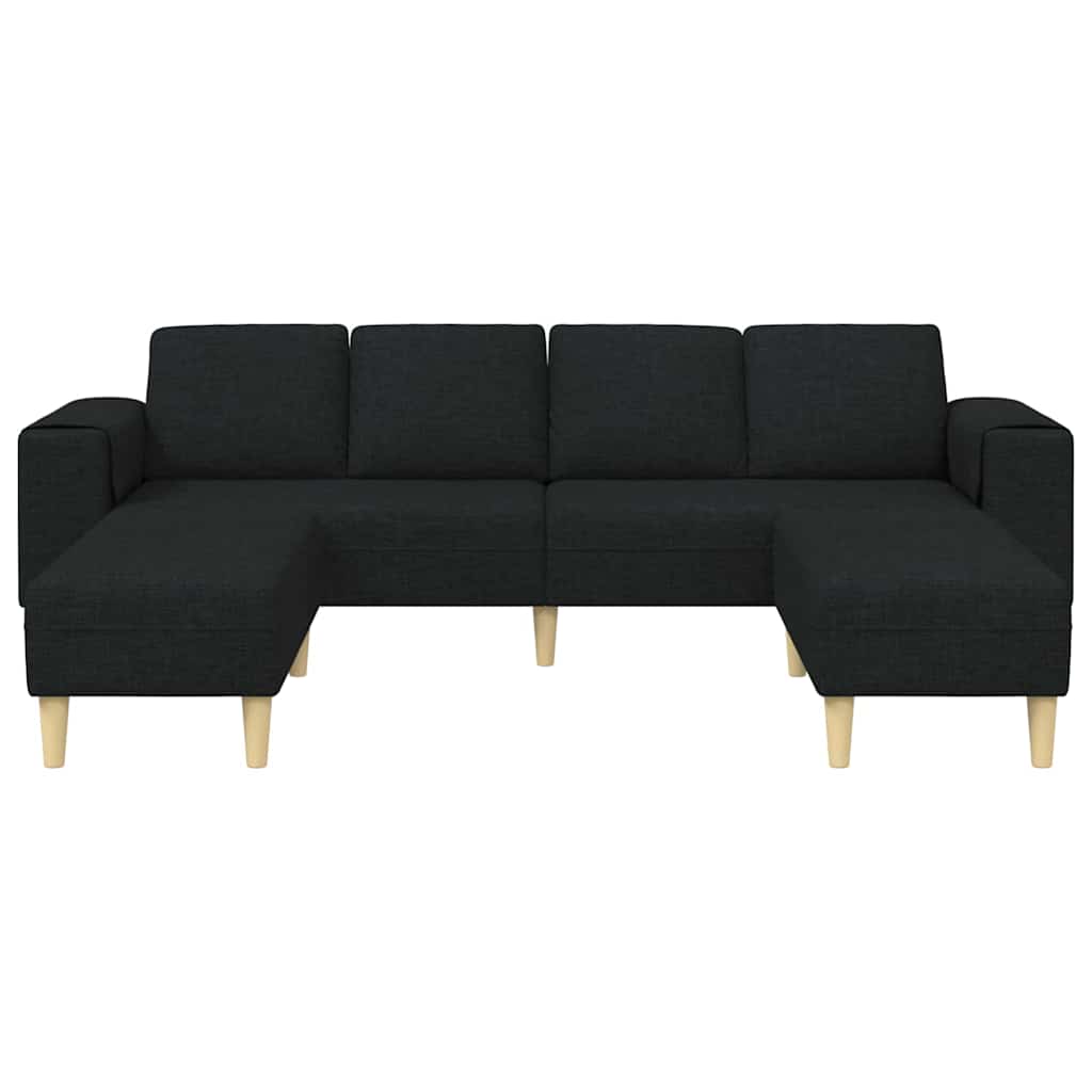 Ensemble de Canapés 3 pcs Noir tissu - XIOS