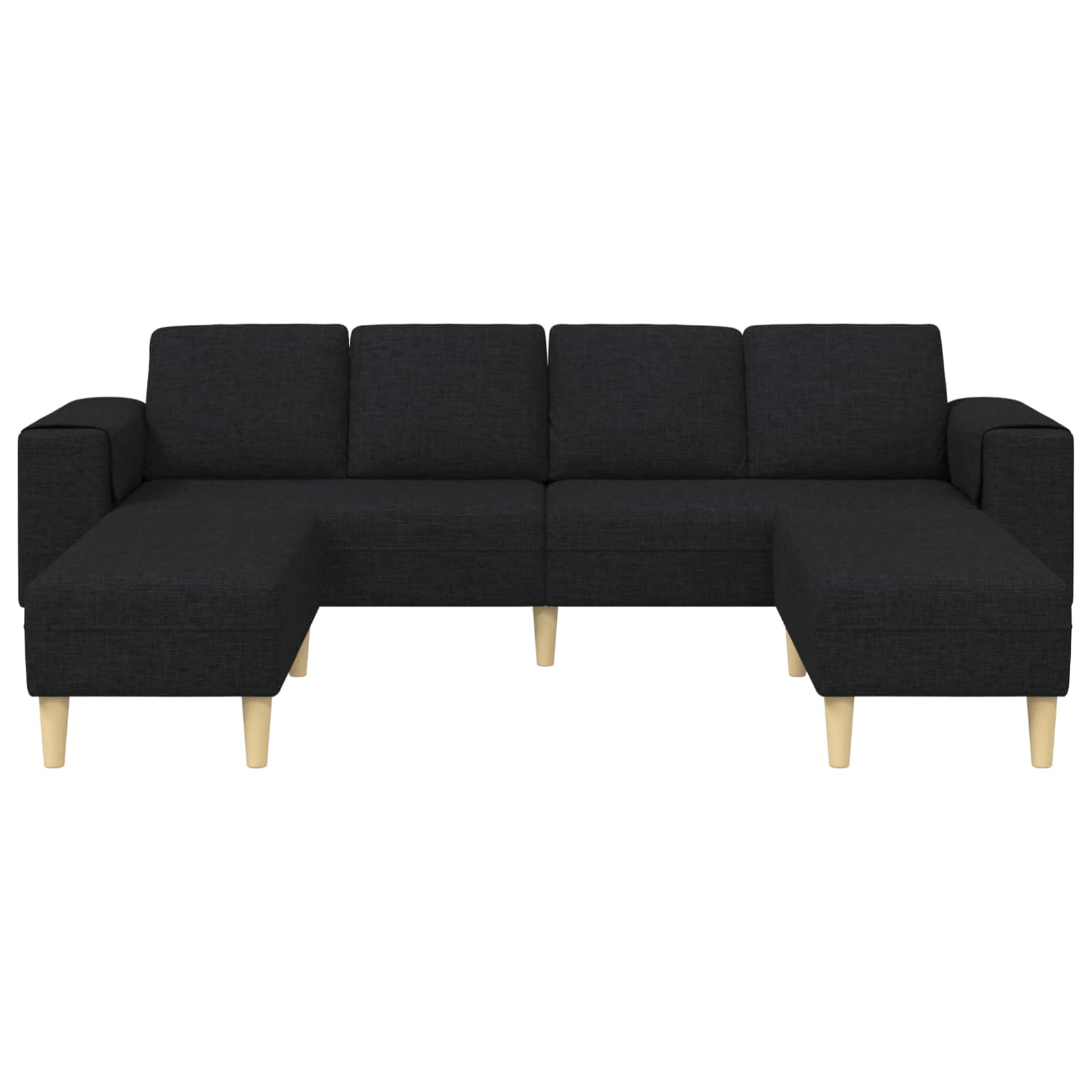 Canapé de salon 3 pcs Noir Polyester - XIOS