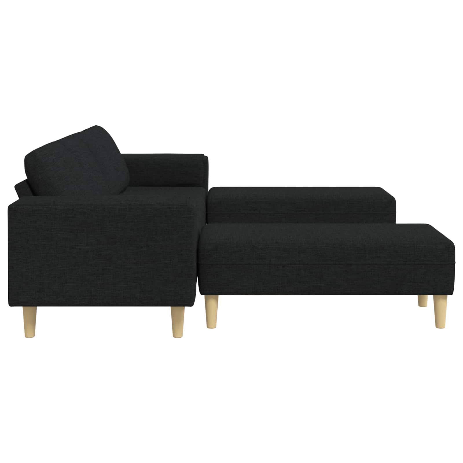Canapé de salon 3 pcs Noir Polyester - XIOS