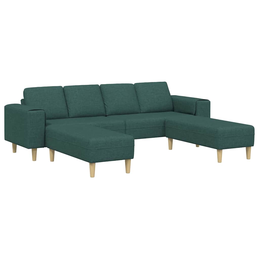 Ensemble de Canapés 3 pcs Vert foncé tissu - XIOS