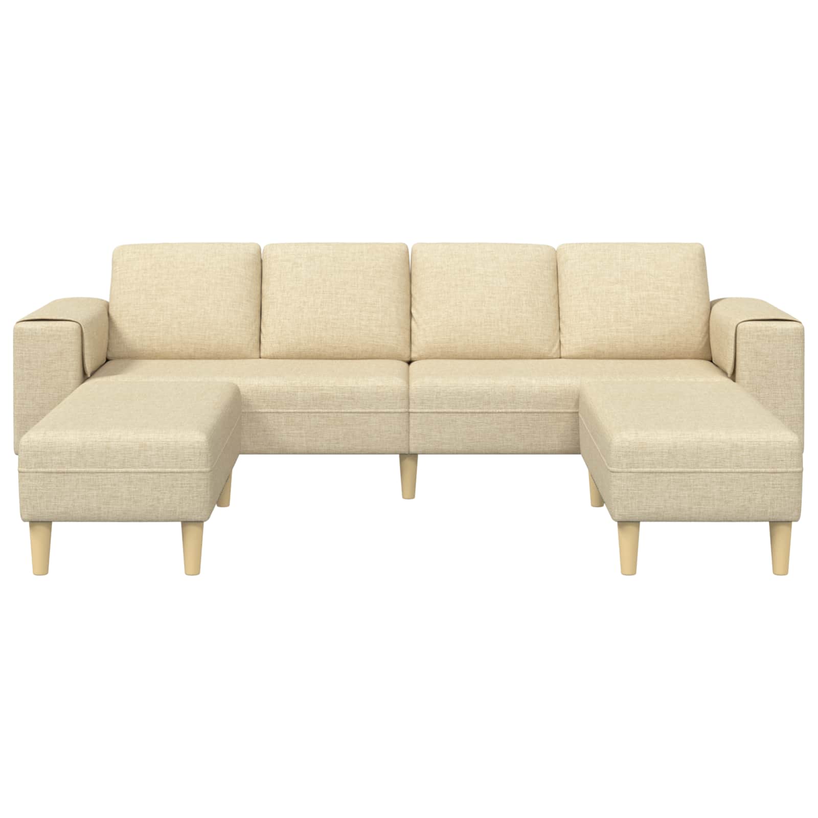 Canapé de salon 3 pcs Crème Polyester