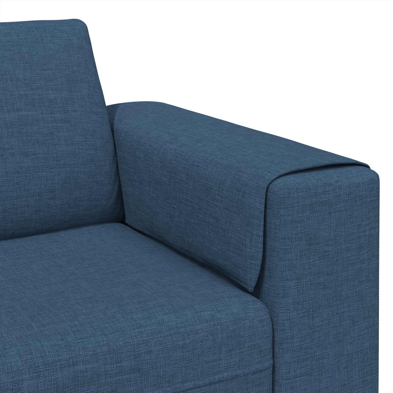 Canapé de salon 3 pcs Bleu Polyester