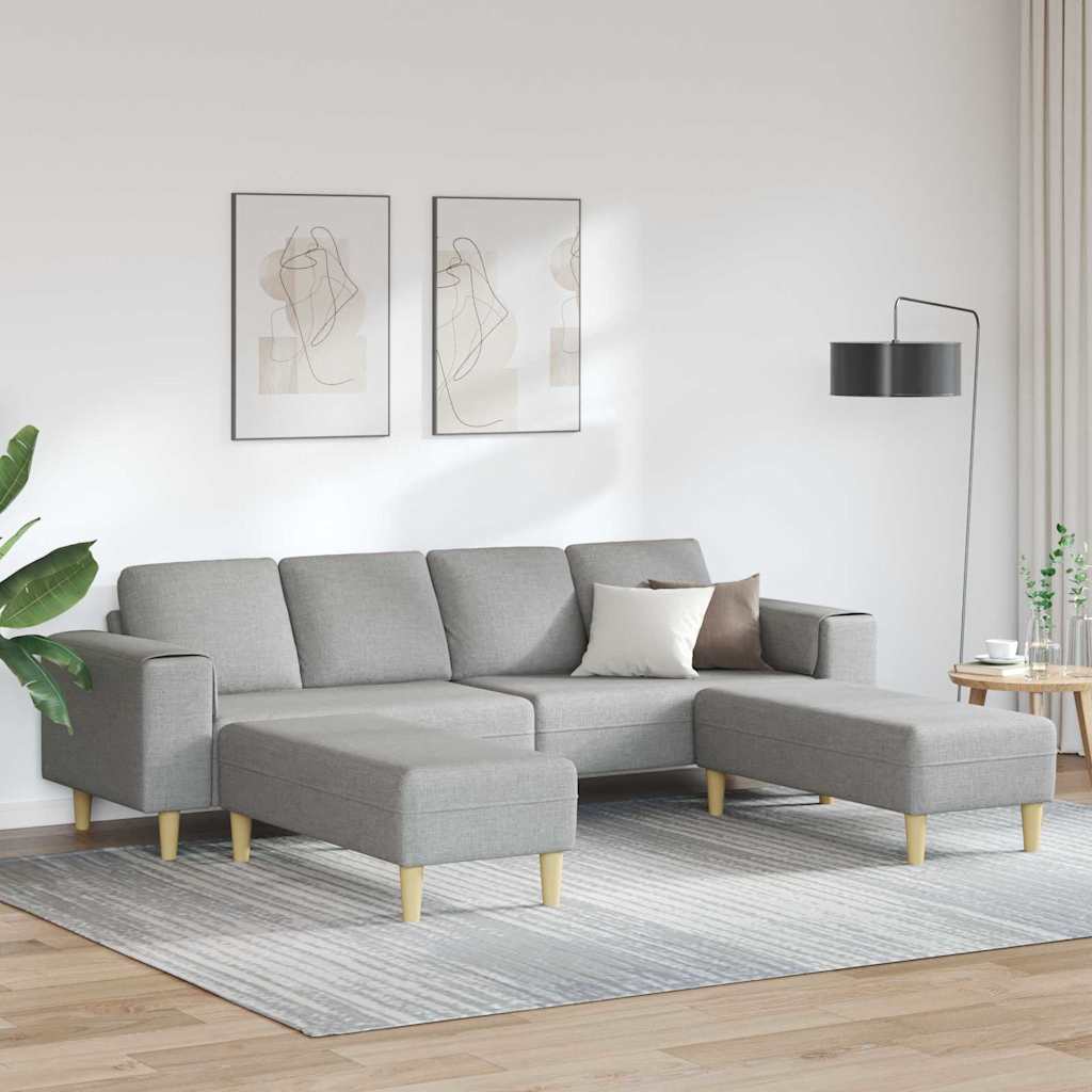 Ensemble de Canapés 3 pcs Gris nuage tissu