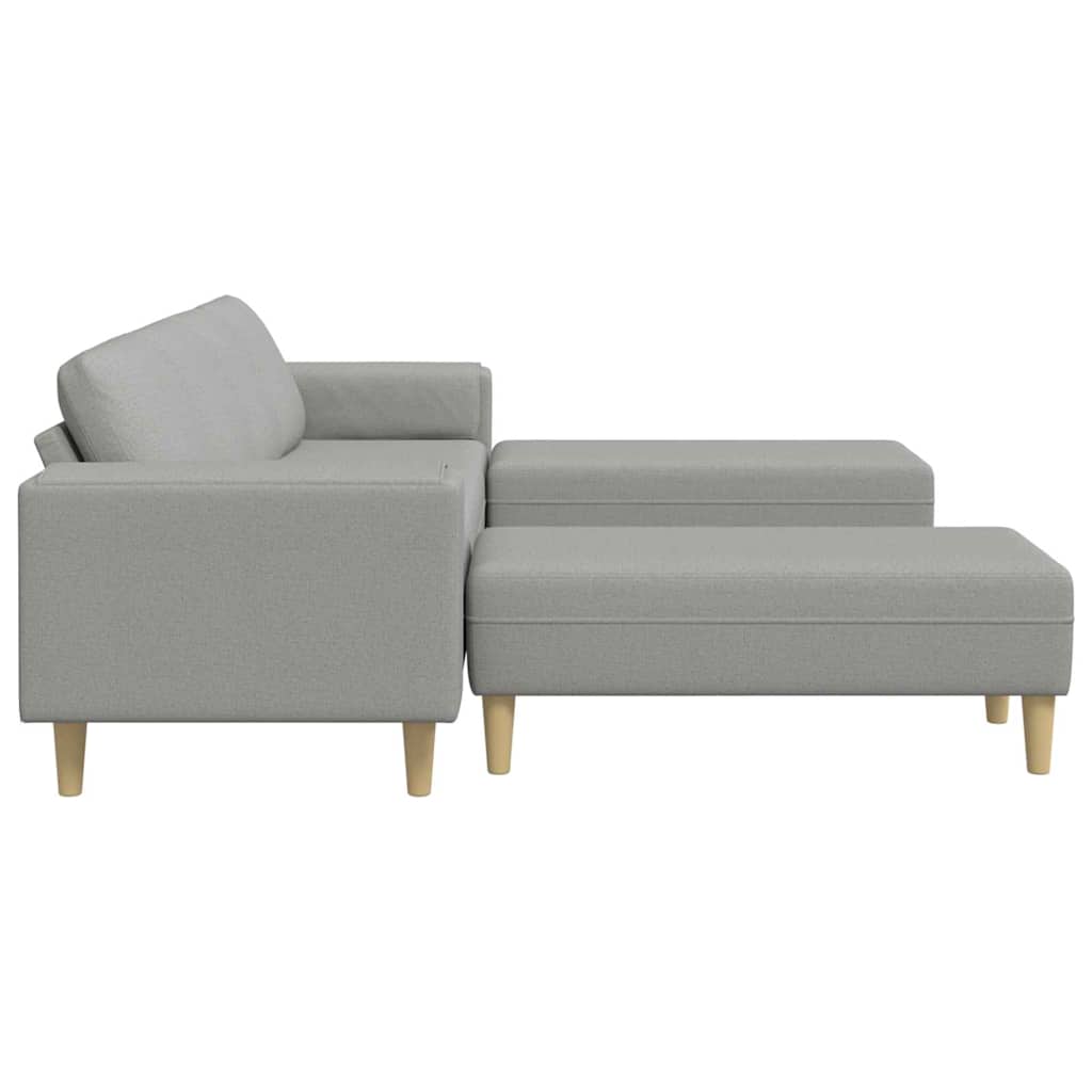 Ensemble de Canapés 3 pcs Gris nuage tissu - XIOS