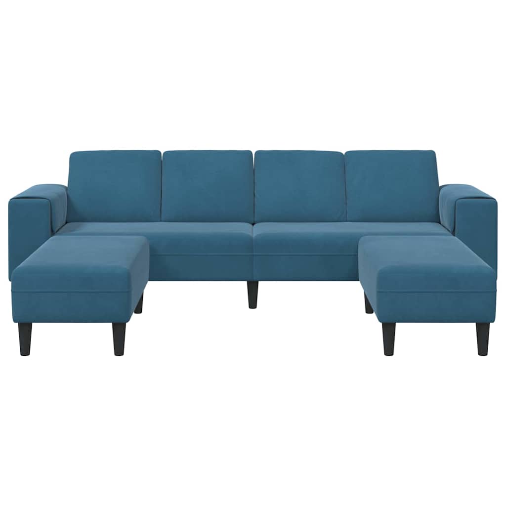 Ensemble de Canapés 3 pcs Bleu Velours - XIOS