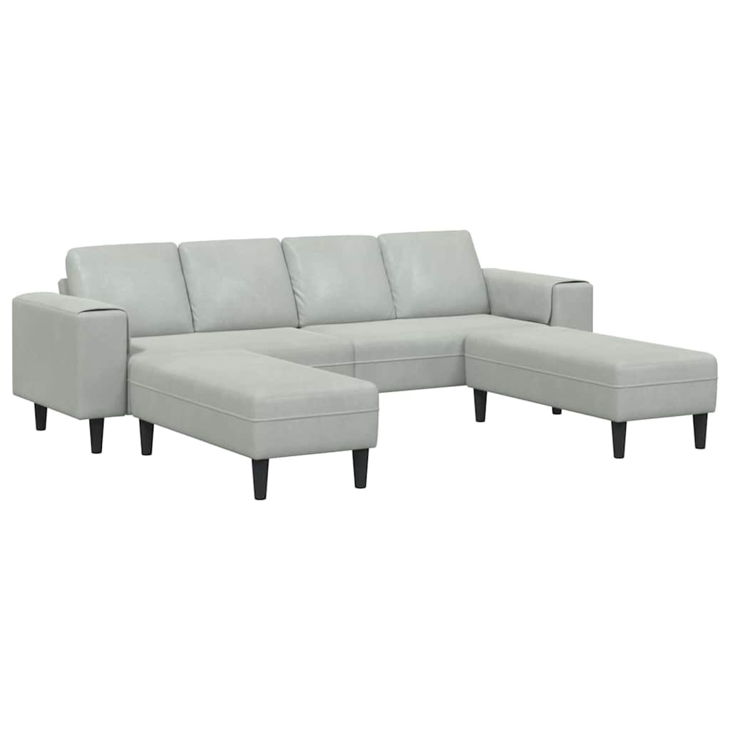 Ensemble de Canapés 3 pcs Gris clair Velours - XIOS