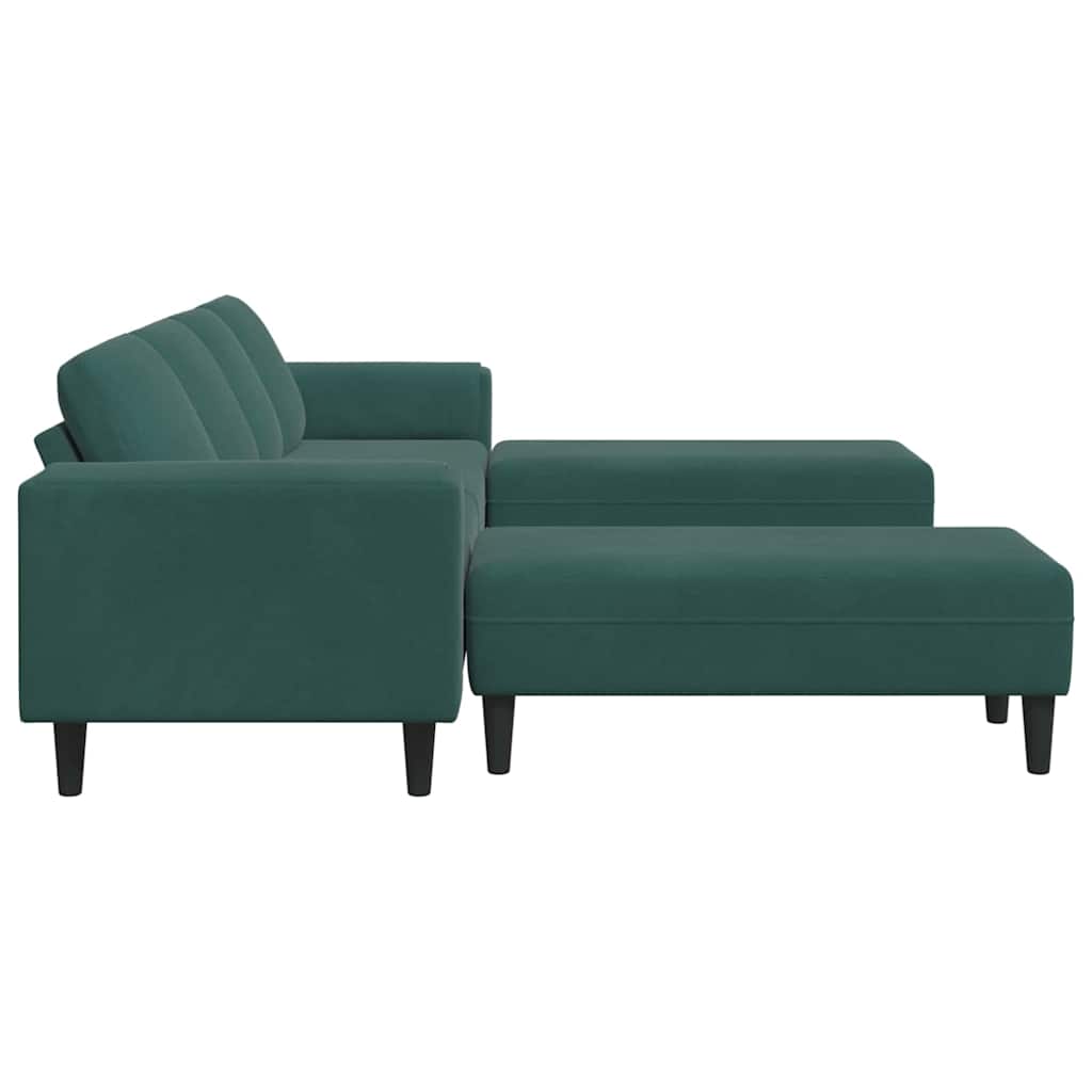 Ensemble de Canapés 3 pcs Vert foncé Velours - XIOS