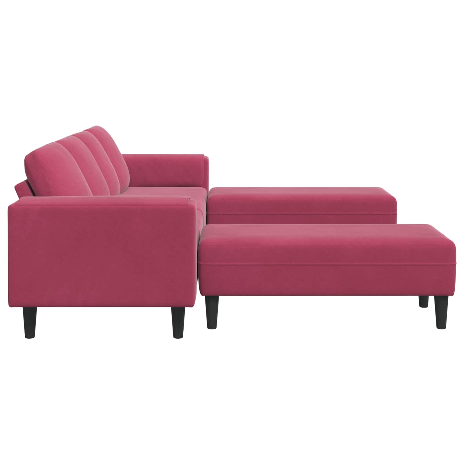 Canapé de salon 3 pcs Bordeaux 250 x 188 x 76 cm - XIOS