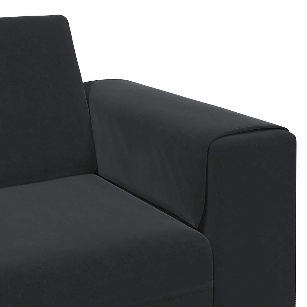 Ensemble de Canapés 3 pcs Noir Velours - XIOS