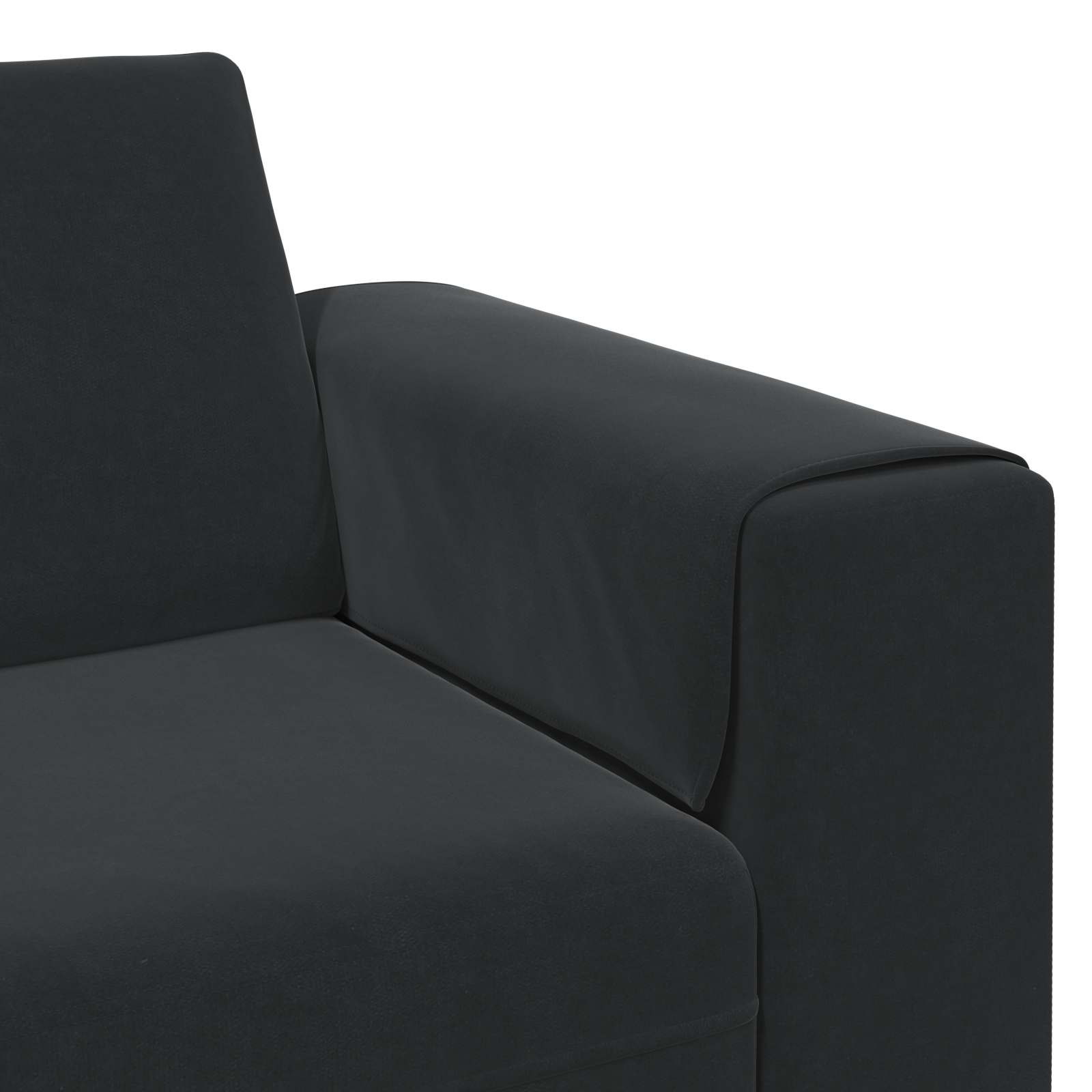 Canapé de salon 3 pcs Noir 250 x 188 x 76 cm - XIOS