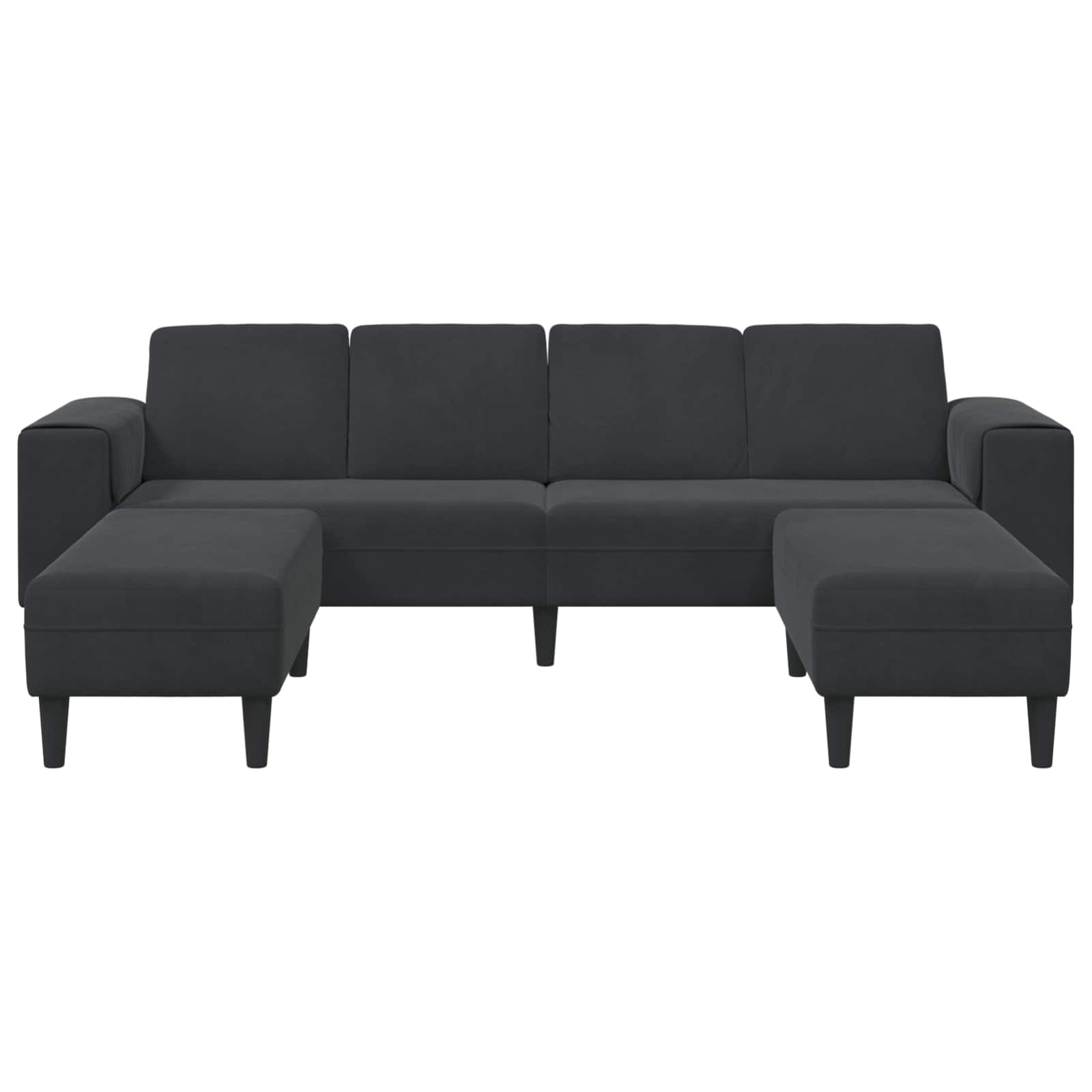 Canapé de salon 3 pcs Noir 250 x 188 x 76 cm - XIOS