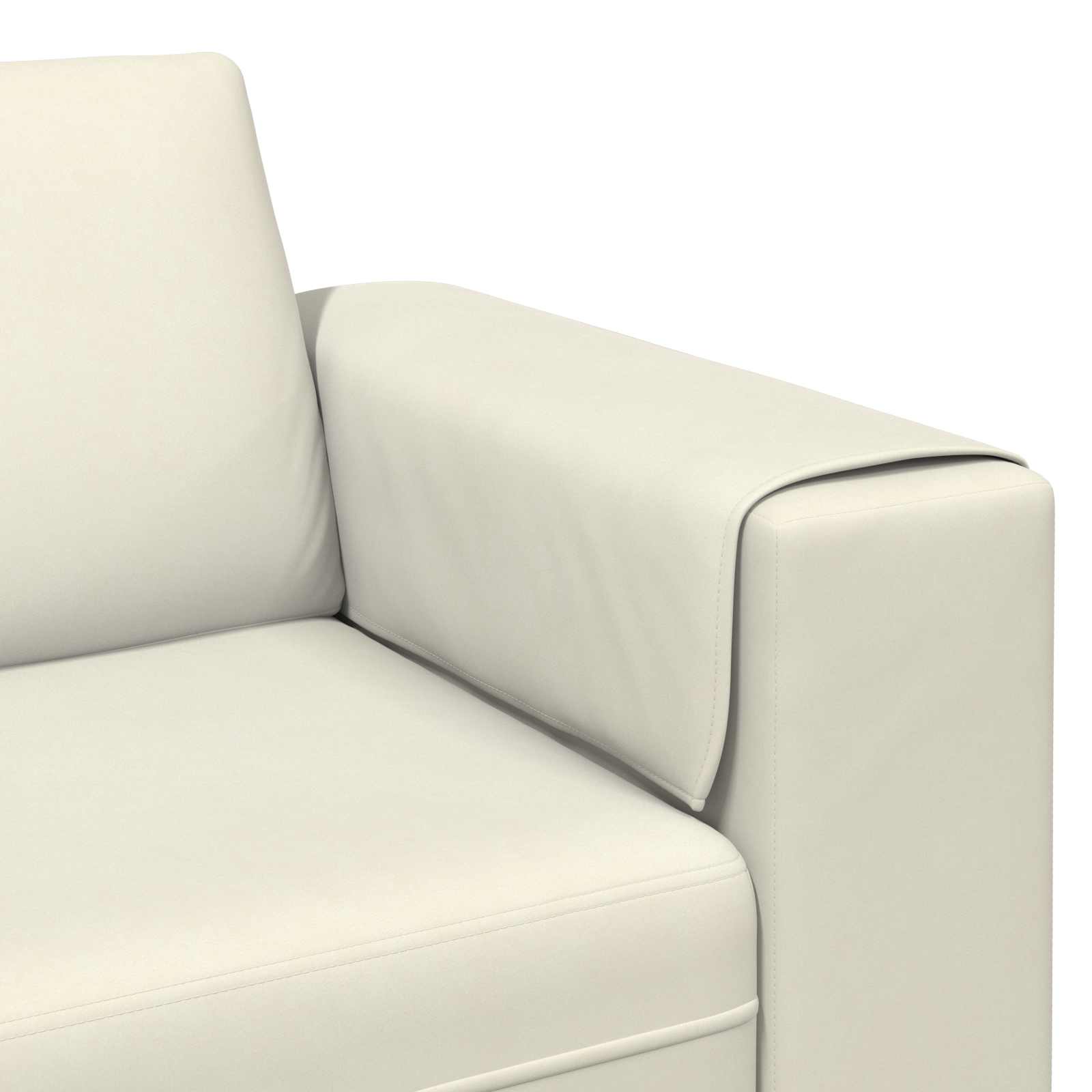 Canapé de salon 3 pcs Crème 250 x 188 x 76 cm - XIOS