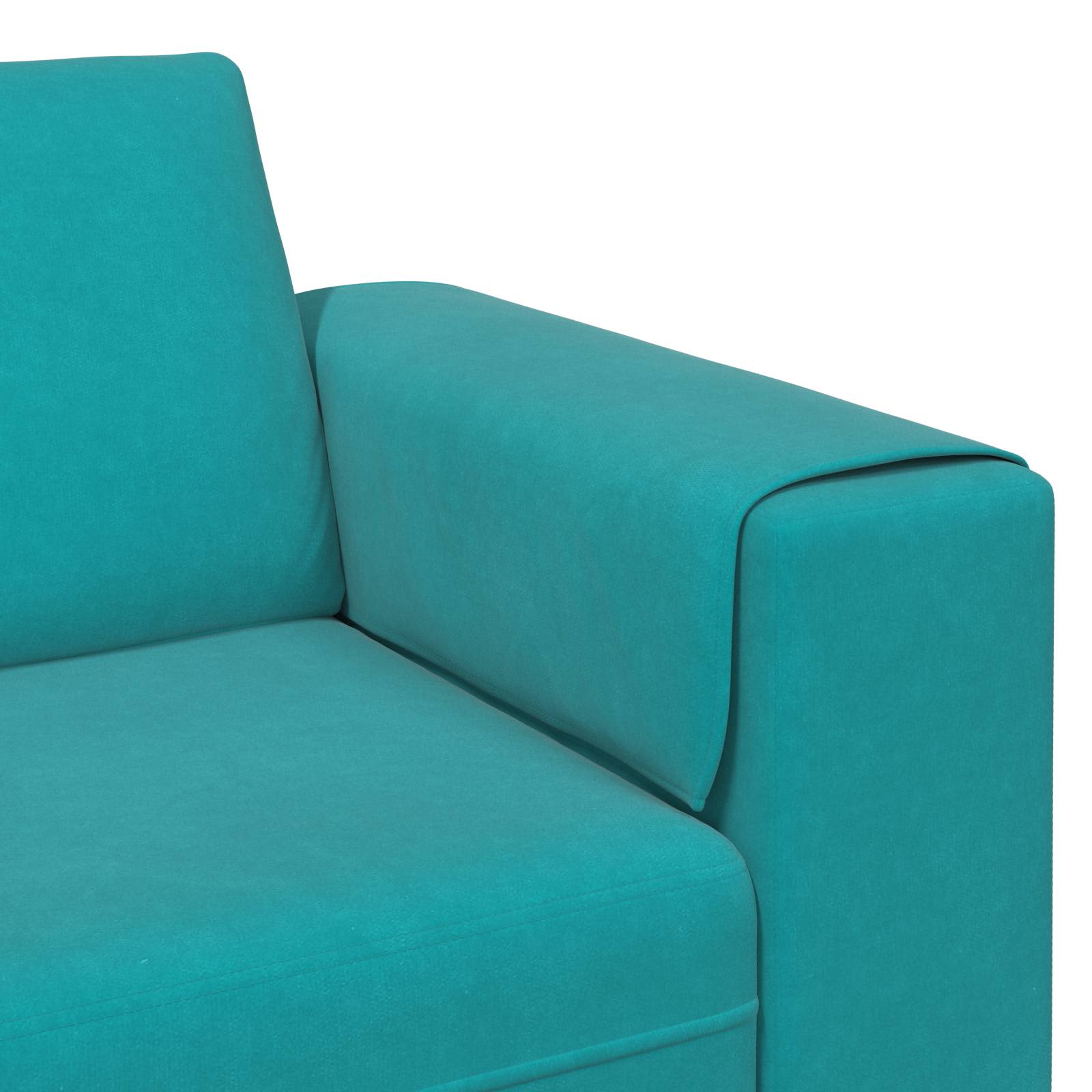 Canapé de salon 3 pcs Turquoise 250 x 188 x 76 cm
