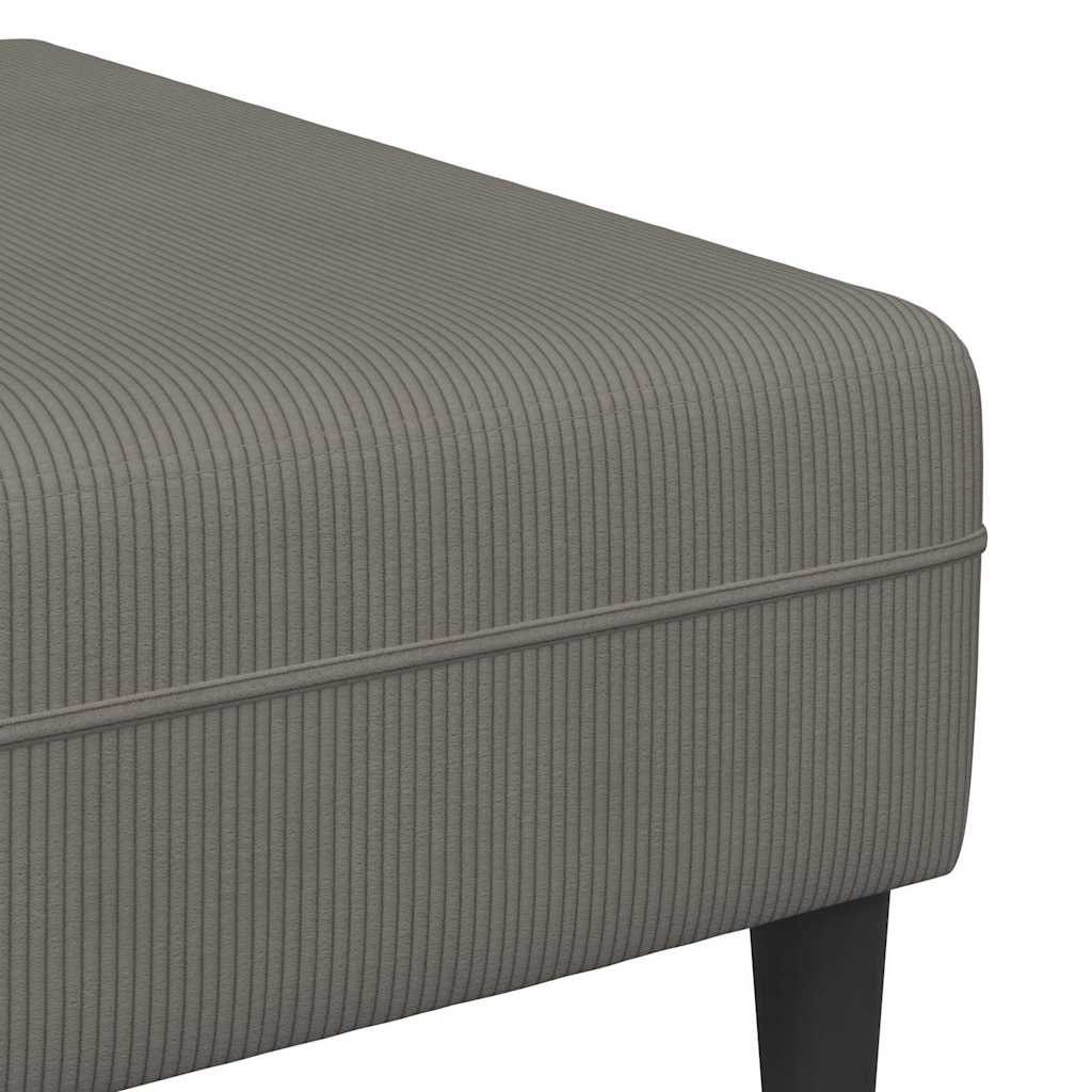 Sofa en tissu avec coussin Gris clair Tissu en velours côtelé - XIOS