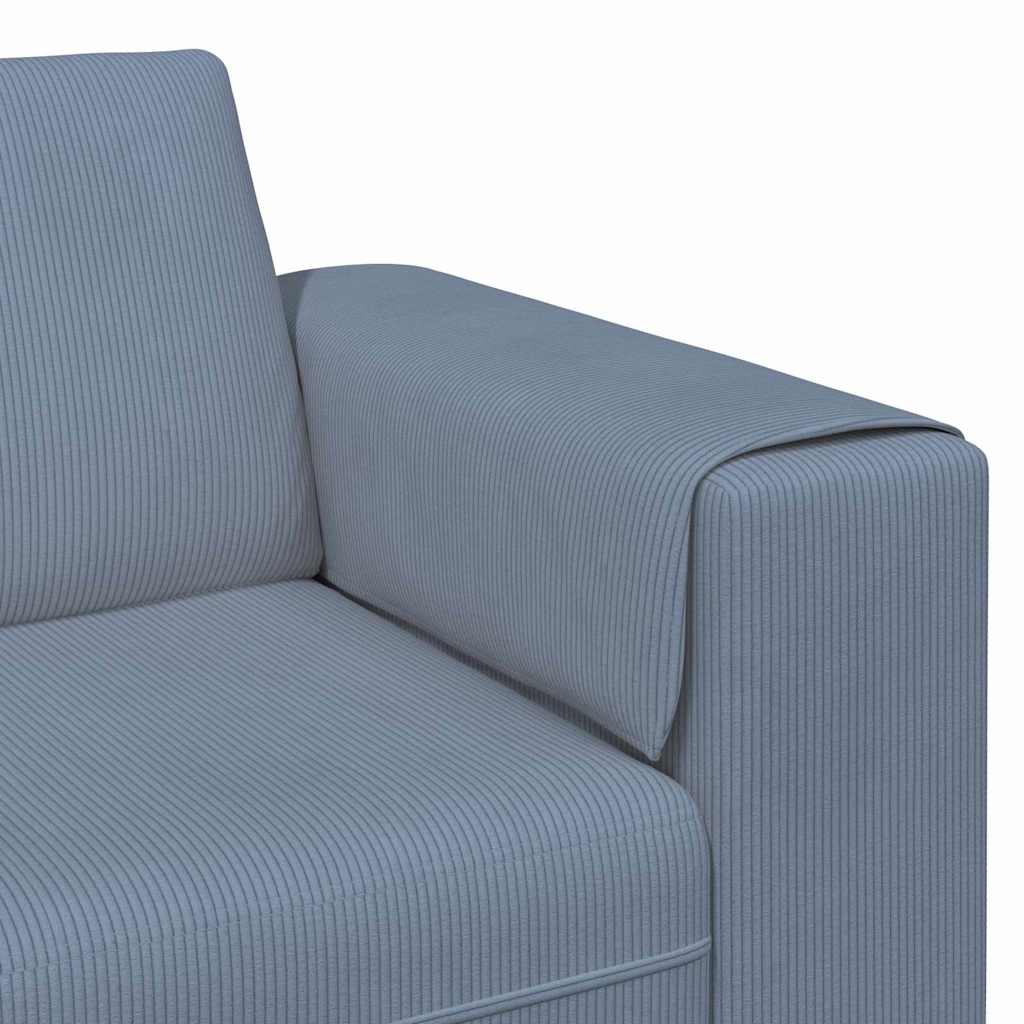Sofa en tissu avec coussin Bleu Tissu en velours côtelé - XIOS