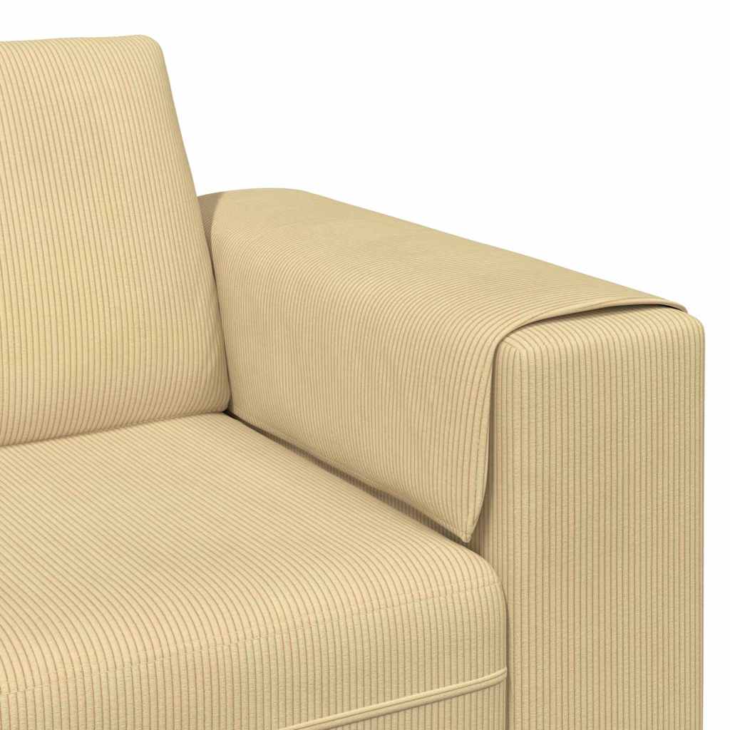 Sofa en tissu avec coussin Vert gris Tissu en velours côtelé - XIOS