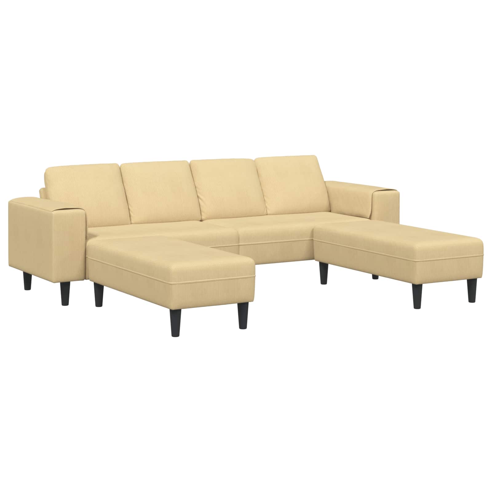 Canapé Vert gris 250 x 188 x 76 cm Tissu en velours côtelé - XIOS