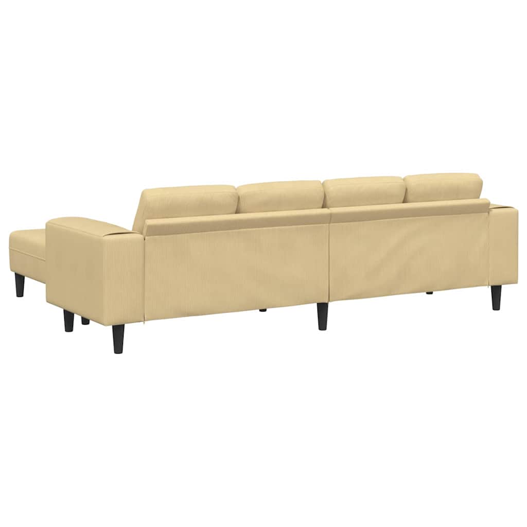 Sofa en tissu avec coussin Vert gris Tissu en velours côtelé - XIOS