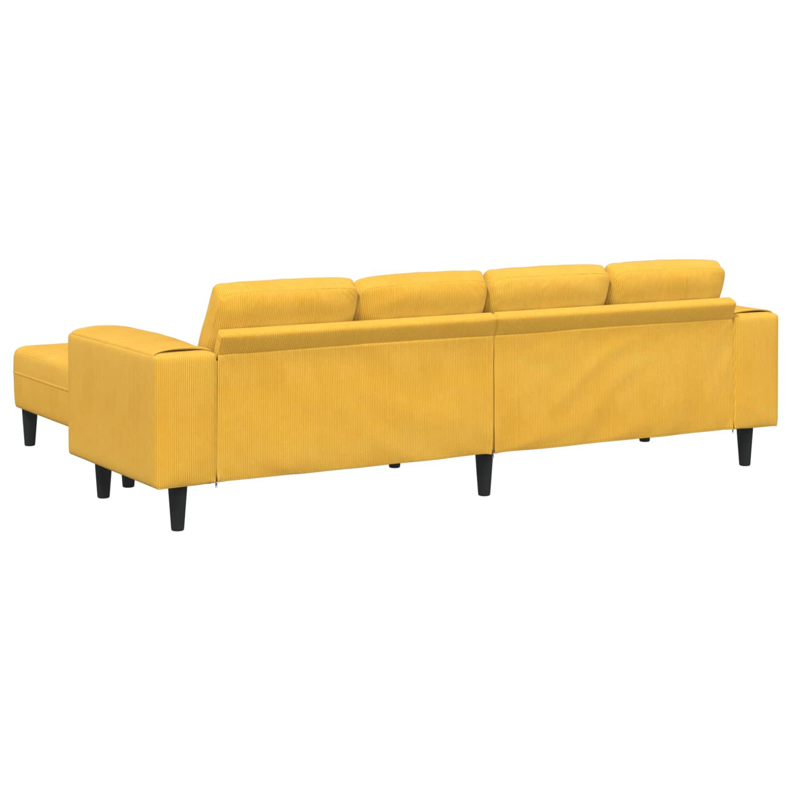Canapé Jaune clair 250 x 188 x 76 cm Tissu en velours côtelé - XIOS