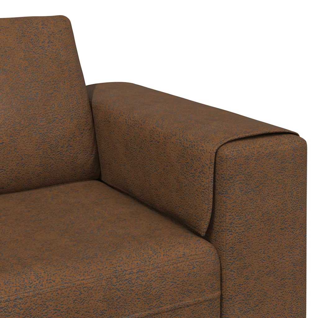 Ensemble de Canapés 3 pcs Marron Cuir suédé faux - XIOS