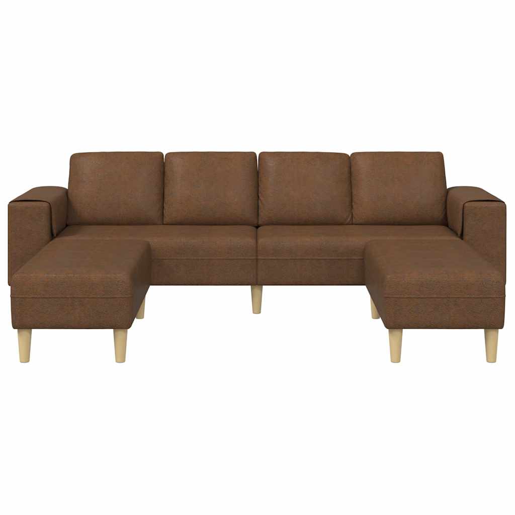 Ensemble de Canapés 3 pcs Marron Cuir suédé faux - XIOS