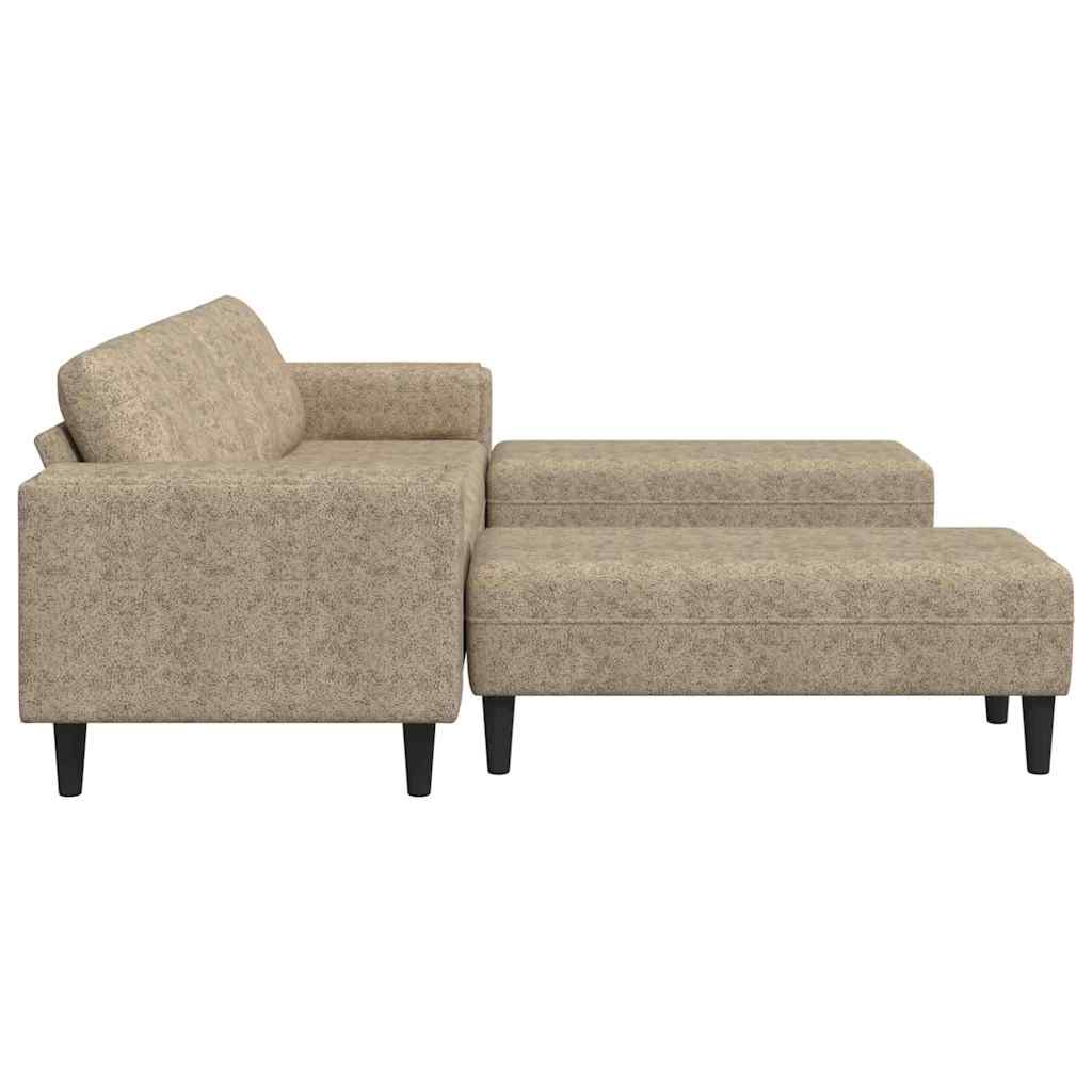 Ensemble de Canapés 3 pcs Gris clair Cuir suédé faux - XIOS