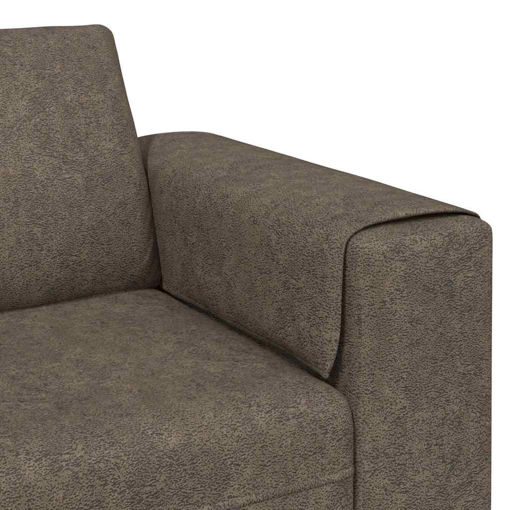 Ensemble de Canapés 3 pcs Gris foncé Cuir suédé faux - XIOS