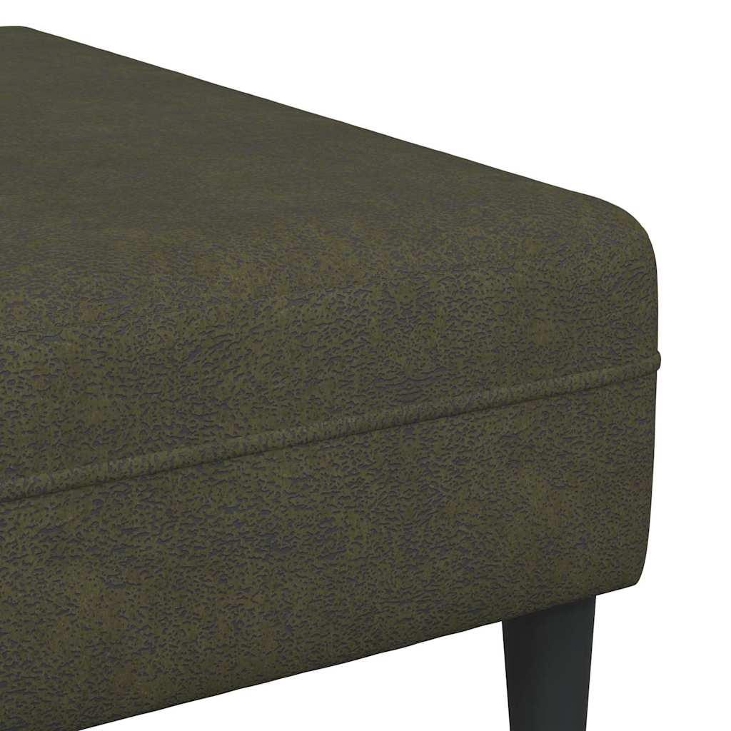 Ensemble de Canapés 3 pcs Vert armée Cuir suédé faux - XIOS