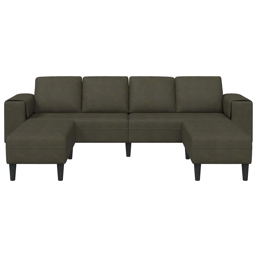 Ensemble de Canapés 3 pcs Vert armée Cuir suédé faux - XIOS