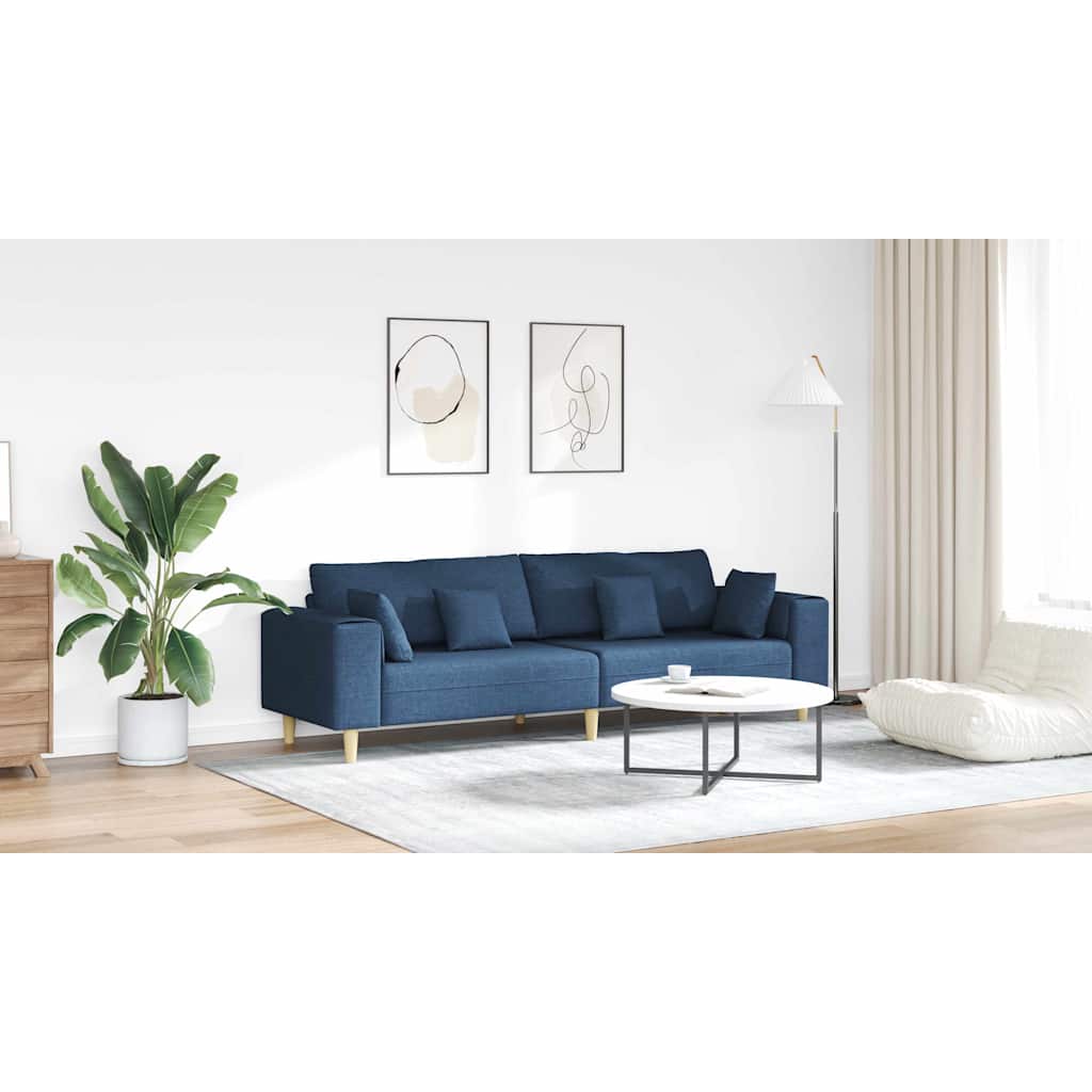 Sofa en tissu avec coussin Bleu 208 cm tissu - XIOS