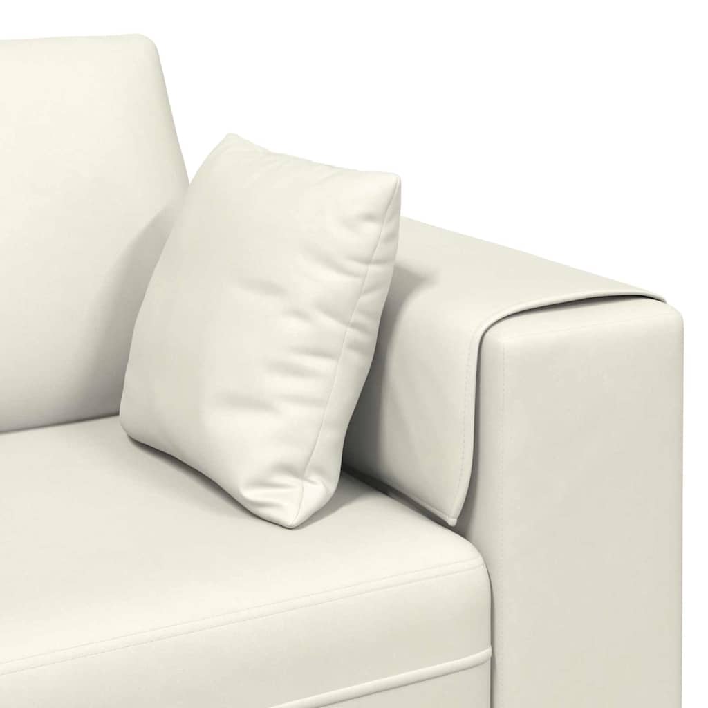 Canapé en velours avec coussin Crème 208 cm Velours - XIOS