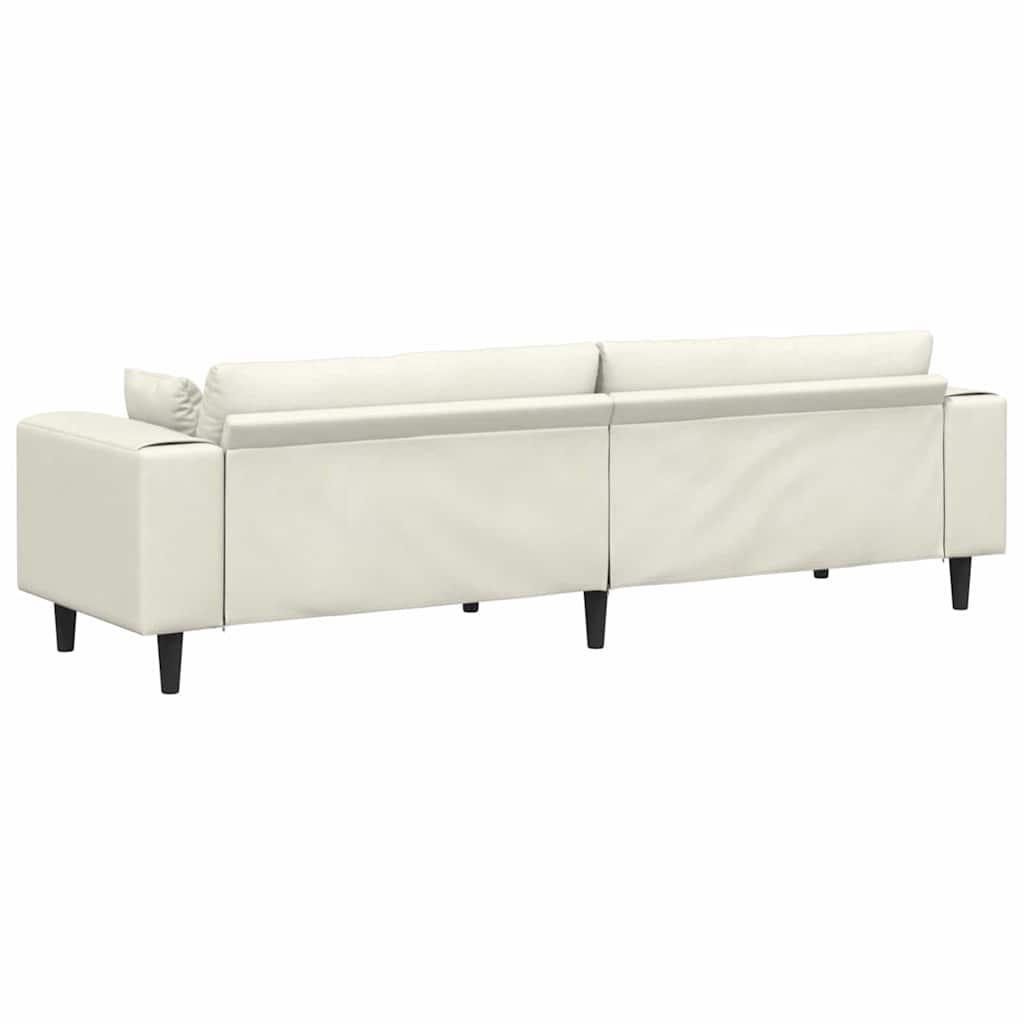 Canapé en velours avec coussin Crème 208 cm Velours - XIOS