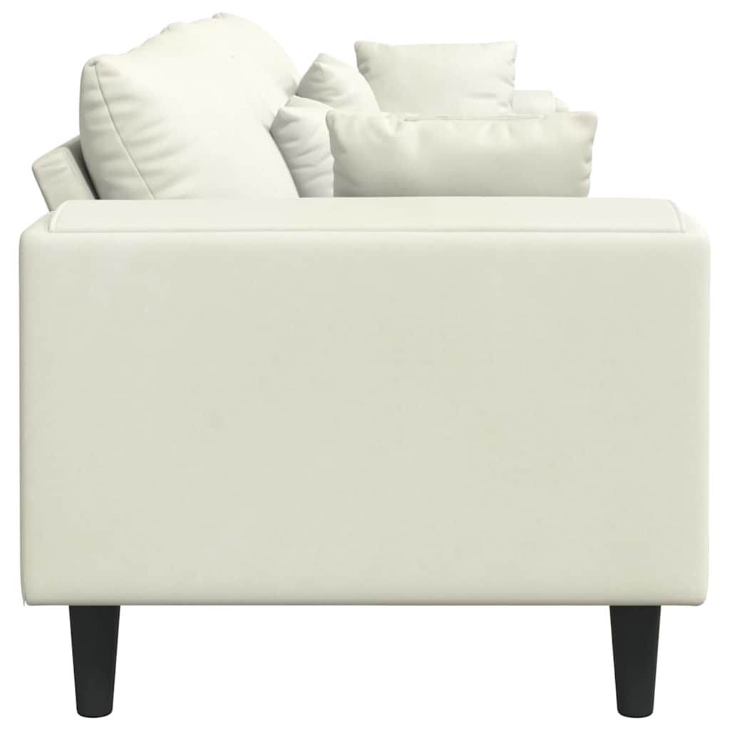 Canapé en velours avec coussin Crème 208 cm Velours - XIOS