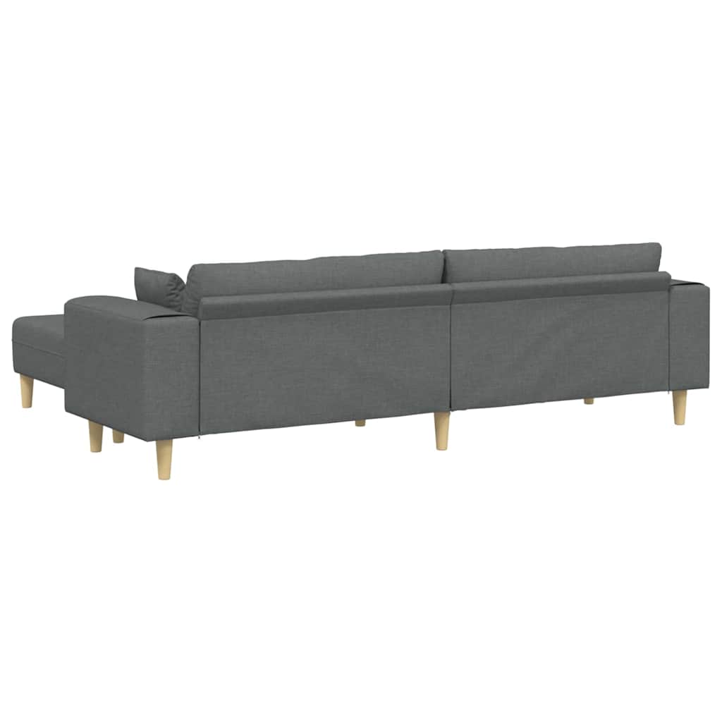 Sofa en tissu avec coussin Gris foncé 208 cm tissu - XIOS