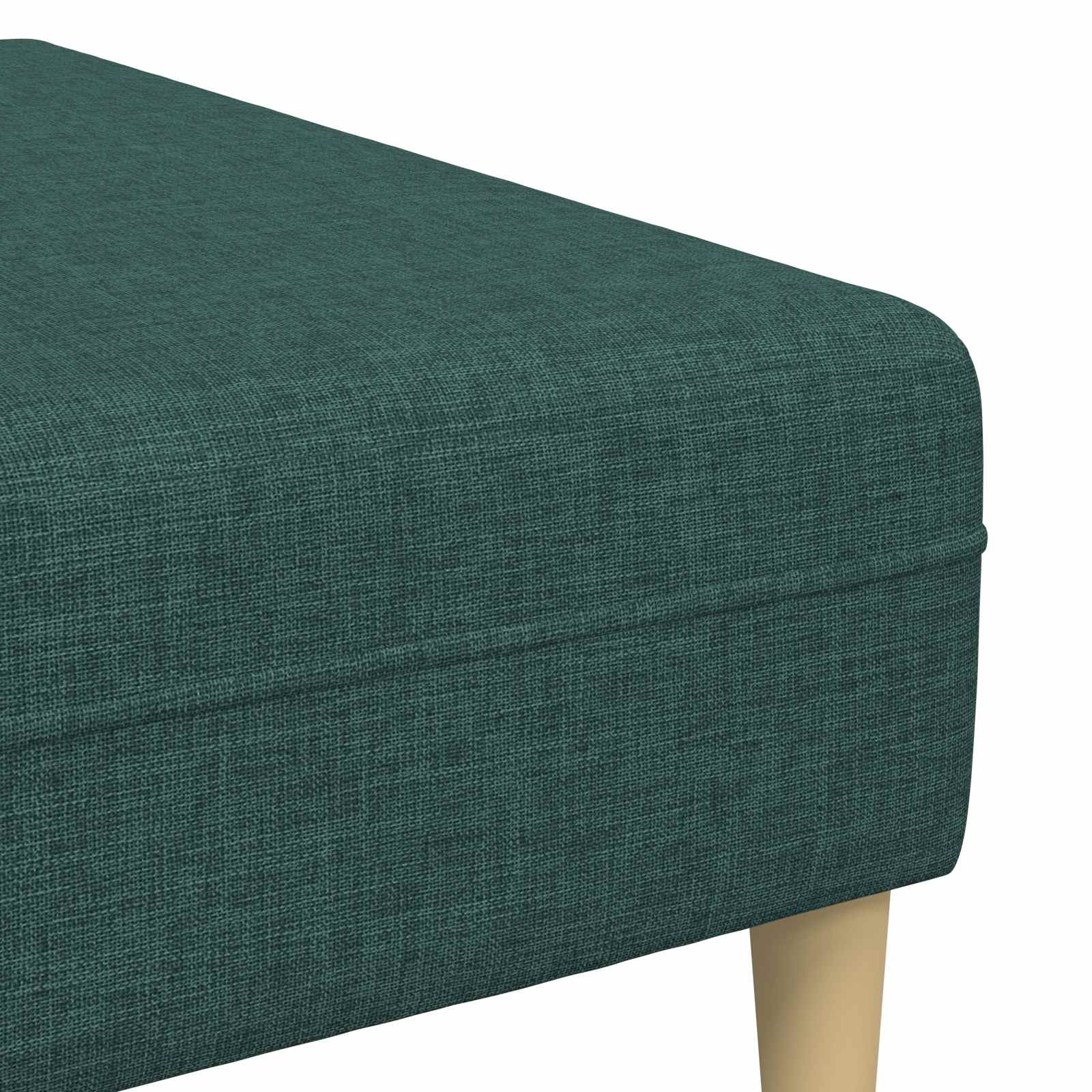 Canapé avec coussin 3 pcs Vert foncé tissu