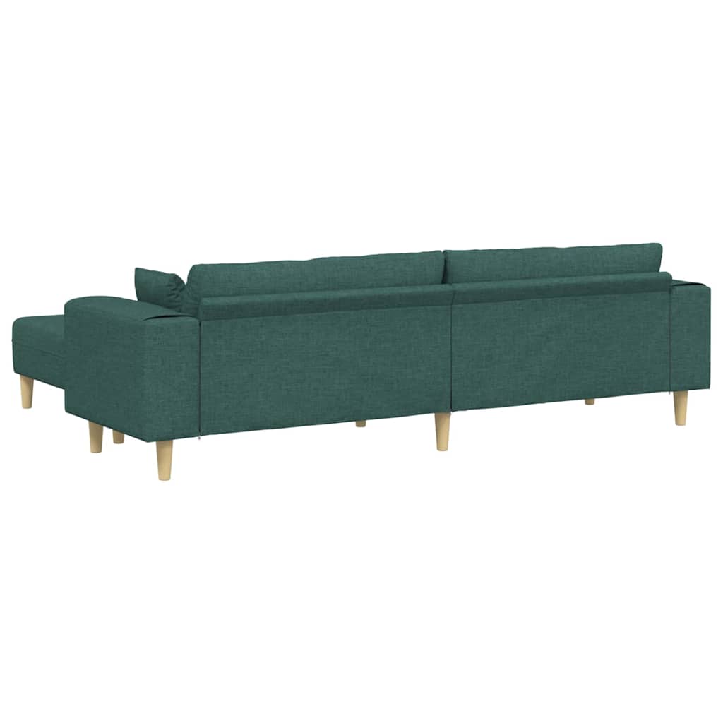 Sofa en tissu avec coussin 3 pcs Vert foncé 208 cm tissu - XIOS
