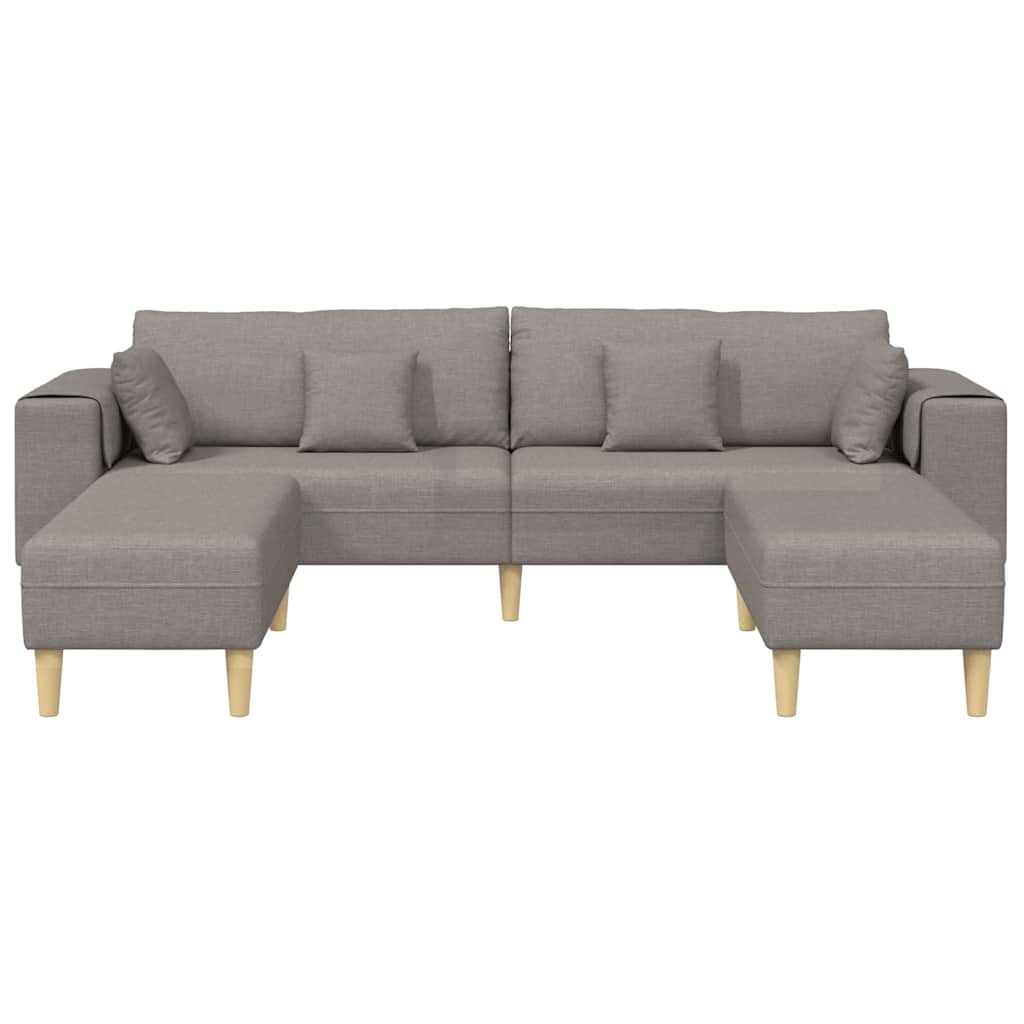 Sofa en tissu avec coussin Taupe 208 cm tissu - XIOS
