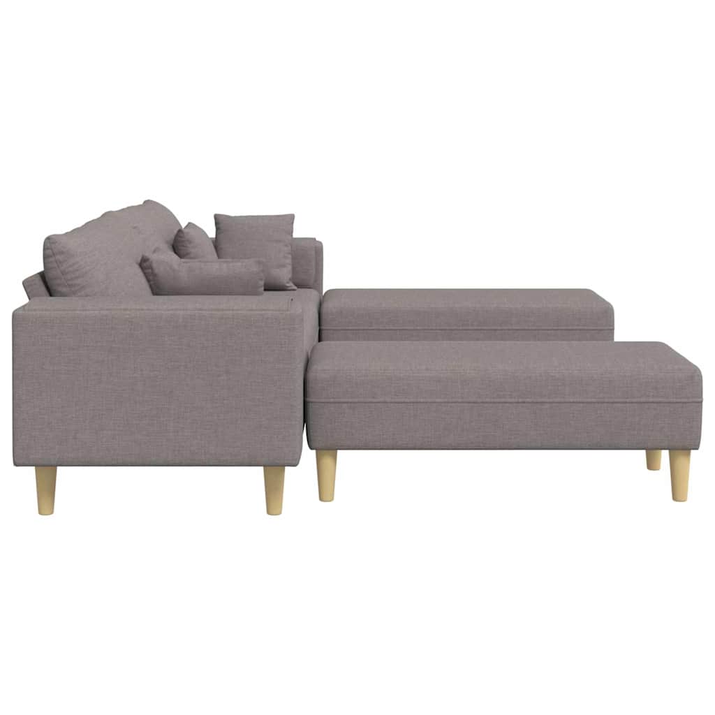 Sofa en tissu avec coussin Taupe 208 cm tissu - XIOS