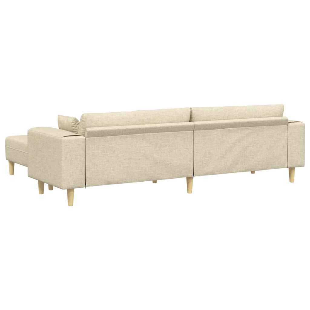 Sofa en tissu avec coussin Crème 208 cm tissu - XIOS