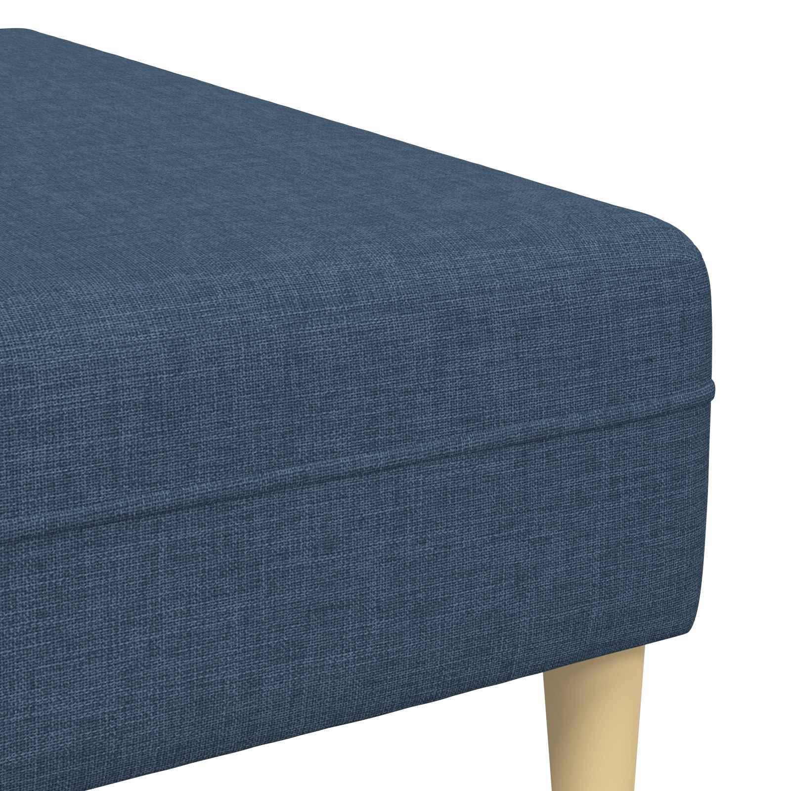 Canapé avec coussin 3 pcs Bleu tissu