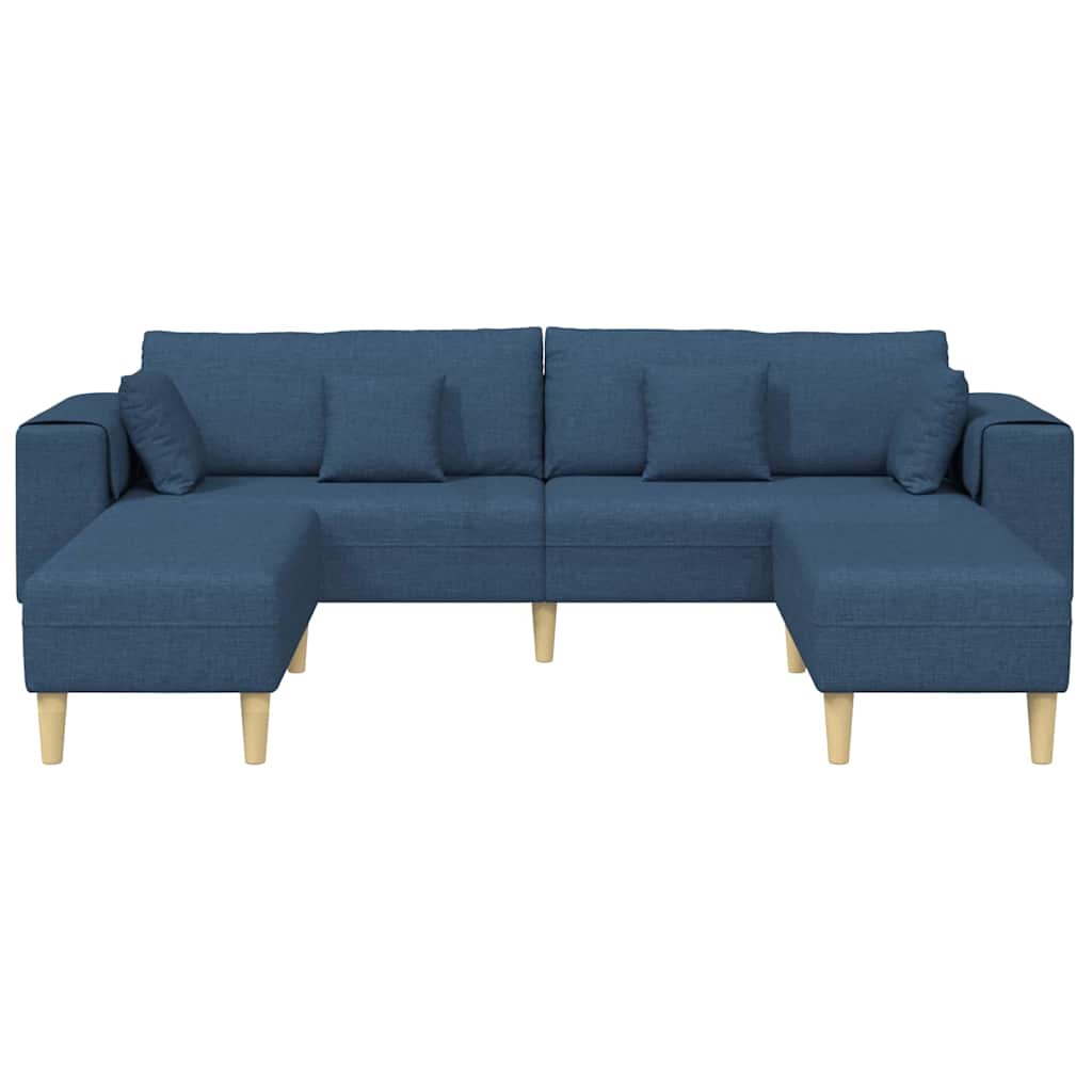 Sofa en tissu avec coussin Bleu 208 cm tissu - XIOS