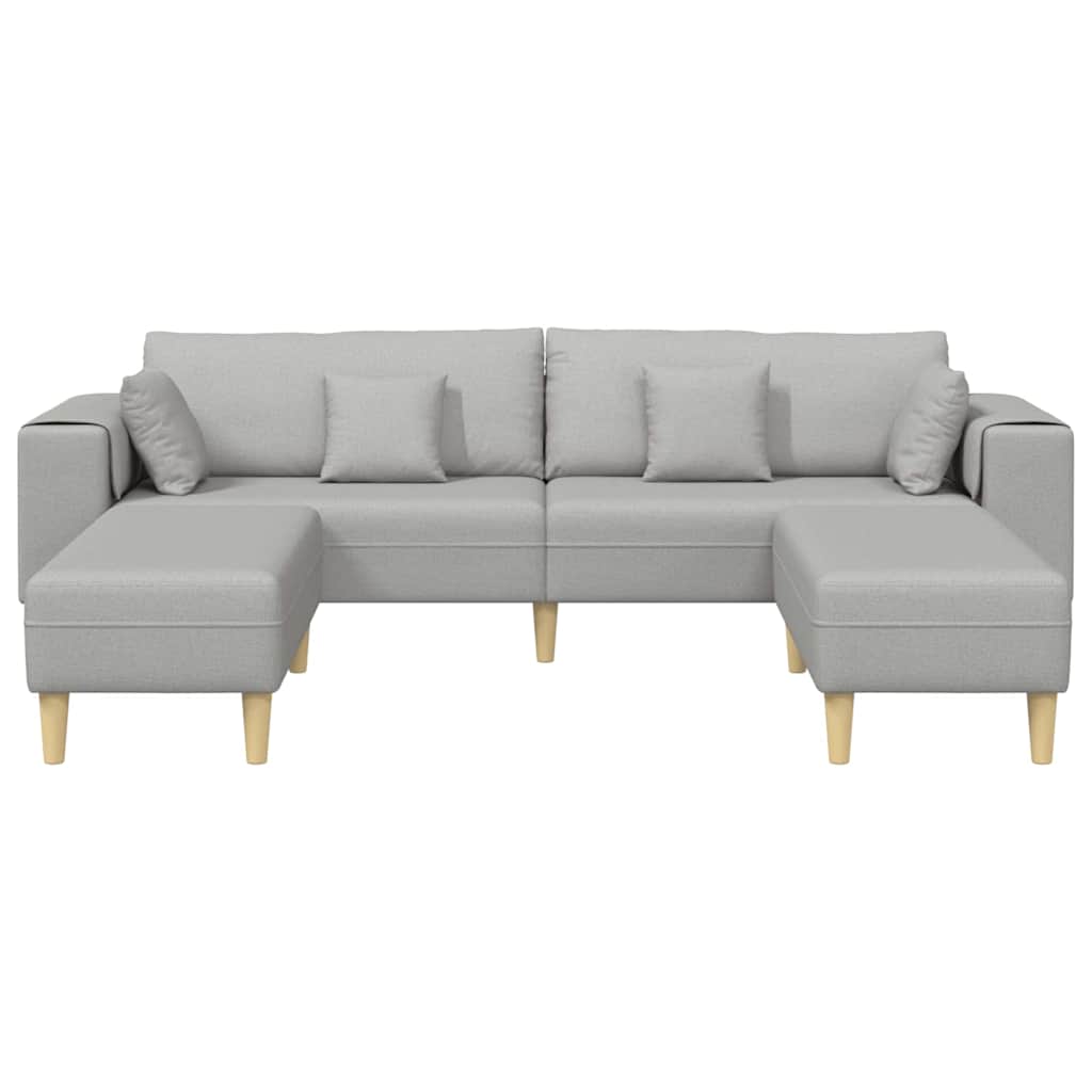 Sofa en tissu avec coussin Gris nuage 208 cm tissu - XIOS