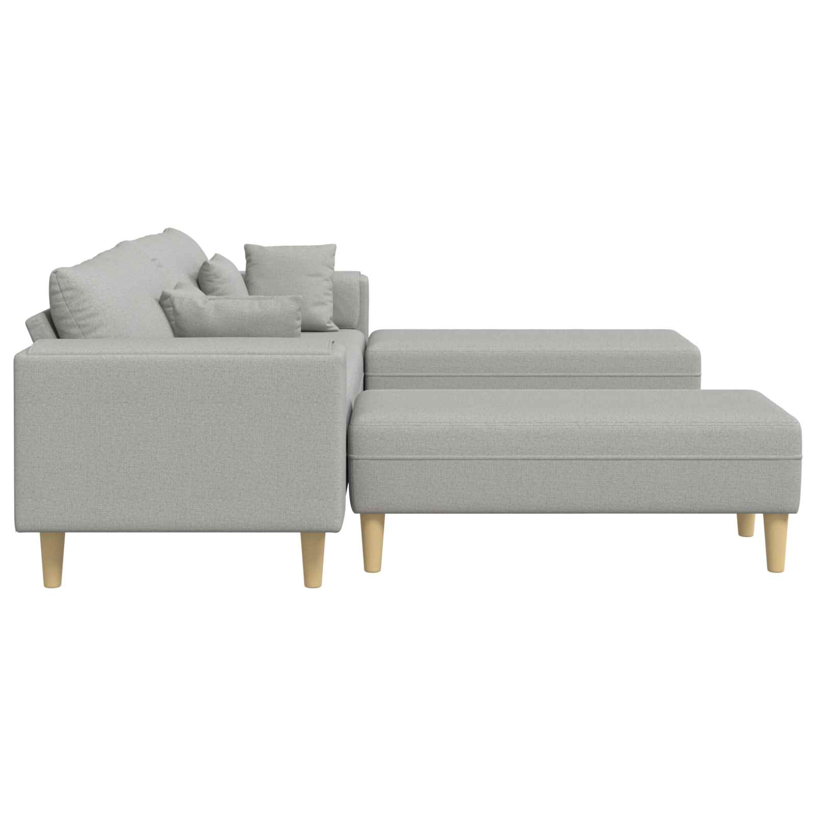 Canapé 3 pcs Gris nuage 250 x 188 x 76 cm tissu