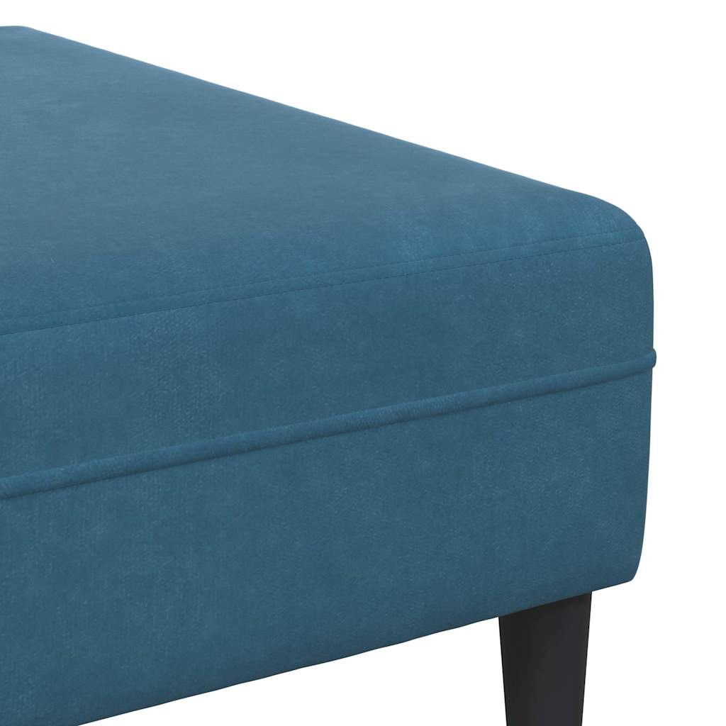 Canapé en velours avec coussin 3 pcs Bleu 208 cm Velours - XIOS