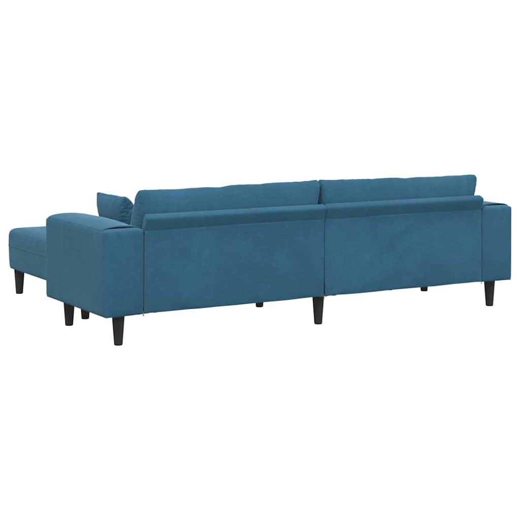Canapé en velours avec coussin 3 pcs Bleu 208 cm Velours - XIOS