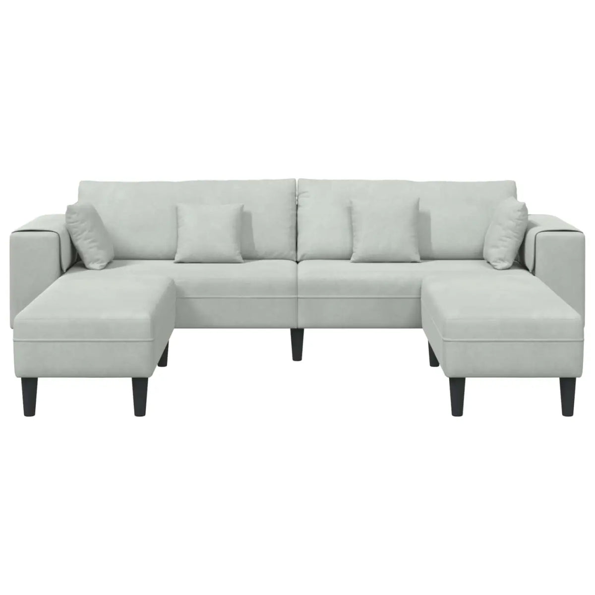 Canapé 3 pc Gris clair Velours - XIOS
