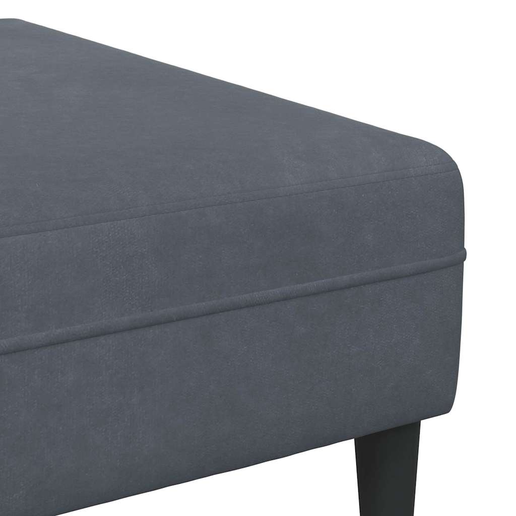 Canapé en velours avec coussin 3 pcs Gris foncé 208 cm Velours - XIOS
